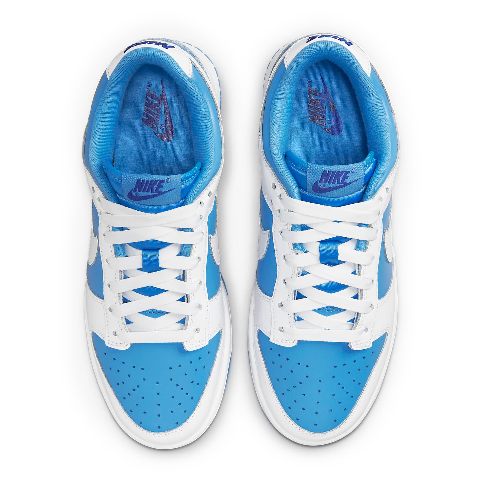 Top down view of Nike Dunk Low Reverse UNC (W) DJ9955-101